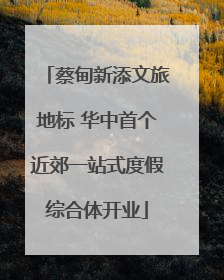 蔡甸新添文旅地标 华中首个近郊一站式度假综合体开业