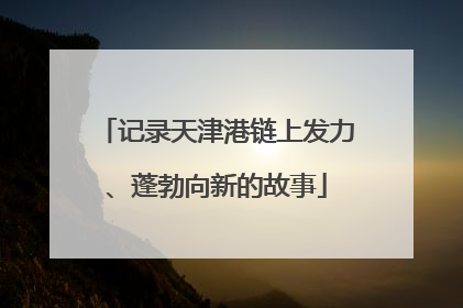 记录天津港链上发力、蓬勃向新的故事