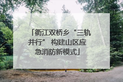 衢江双桥乡“三轨并行” 构建山区应急消防新模式
