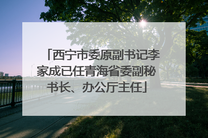 西宁市委原副书记李家成已任青海省委副秘书长、办公厅主任