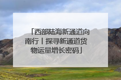 西部陆海新通道向南行丨探寻新通道货物运量增长密码