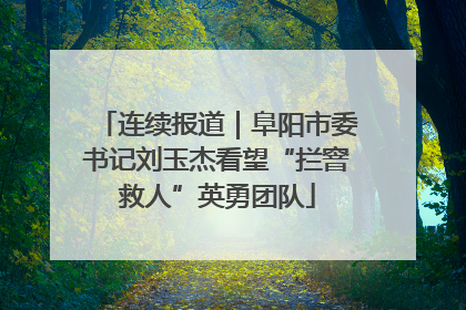 连续报道｜阜阳市委书记刘玉杰看望“拦窨救人”英勇团队