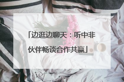 边逛边聊天：听中非伙伴畅谈合作共赢