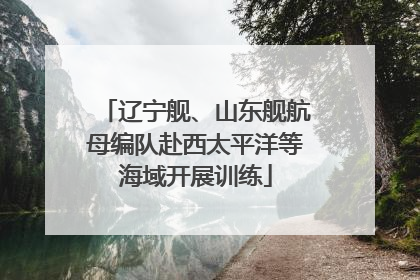辽宁舰、山东舰航母编队赴西太平洋等海域开展训练