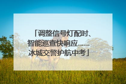 调整信号灯配时、智能巡查快响应……冰城交警护航中考