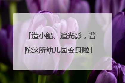 造小船、追光影，普陀这所幼儿园变身啦