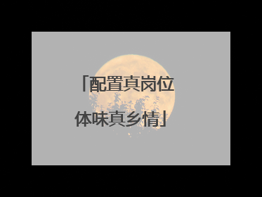 配置真岗位 体味真乡情