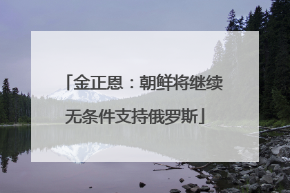金正恩：朝鲜将继续无条件支持俄罗斯