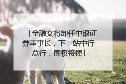 金融女将卸任中银证券董事长，下一站中行总行，周权接棒