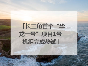 长三角首个“华龙一号”项目1号机组完成热试