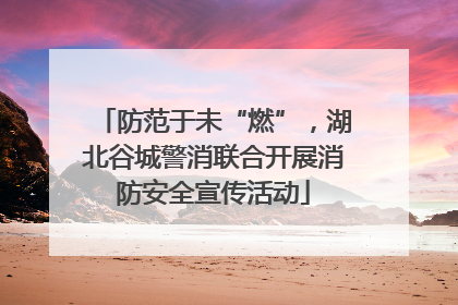防范于未“燃”，湖北谷城警消联合开展消防安全宣传活动