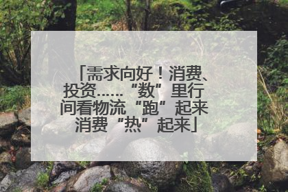 需求向好！消费、投资……“数”里行间看物流“跑”起来 消费“热”起来