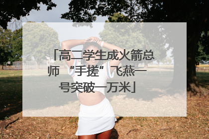 高二学生成火箭总师 “手搓”飞燕一号突破一万米