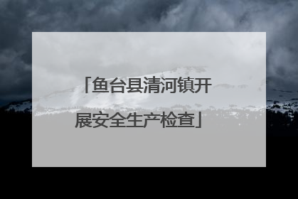 鱼台县清河镇开展安全生产检查