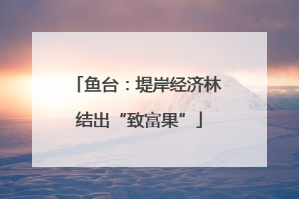 鱼台：堤岸经济林结出“致富果”