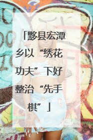 黟县宏潭乡以“绣花功夫”下好整治“先手棋”