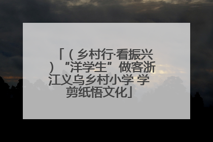 （乡村行·看振兴）“洋学生”做客浙江义乌乡村小学 学剪纸悟文化