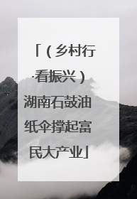 （乡村行·看振兴）湖南石鼓油纸伞撑起富民大产业