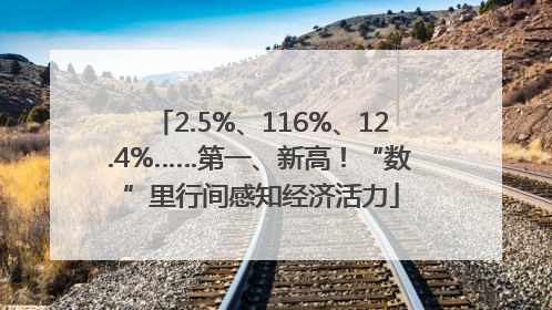 2.5%、116%、12.4%……第一、新高！“数”里行间感知经济活力