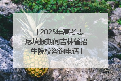 2025年高考志愿填报期间吉林省招生院校咨询电话