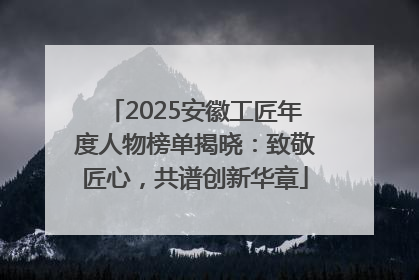 2025安徽工匠年度人物榜单揭晓：致敬匠心，共谱创新华章