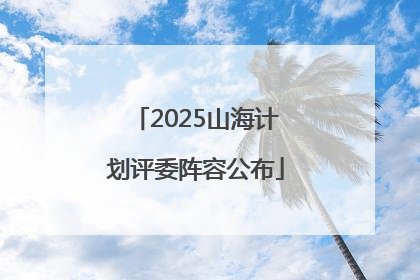 2025山海计划评委阵容公布