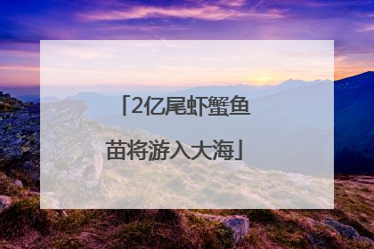 2亿尾虾蟹鱼苗将游入大海
