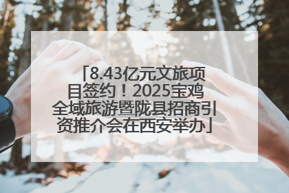 8.43亿元文旅项目签约！2025宝鸡全域旅游暨陇县招商引资推介会在西安举办